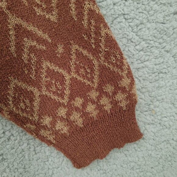 BKE Medium Jacquard Hooded V-Neck Pullover Sweater - Picture 3 of 10